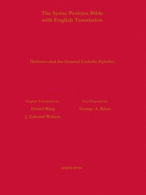 cover image of Hebrews & General Epistles According to the Syriac Peshitta Version with English Translation
